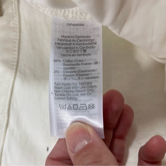 New Madewell The Perfect Vintage Wide Leg Crop Jean Tile White - Picture 5 of 11